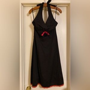 Morbid threads 90’s red and black polka dot dress